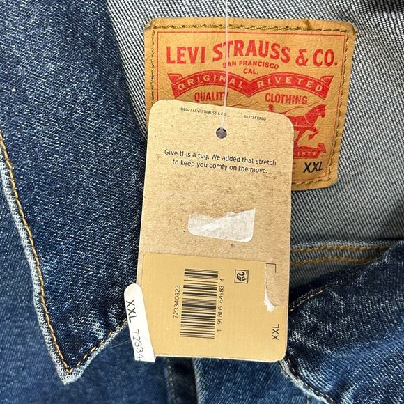 Levi's Trucker Jacket NWT Men's Sz XXL Dark Wash Denim Retro Skater Streetwear - Picture 4 of 9